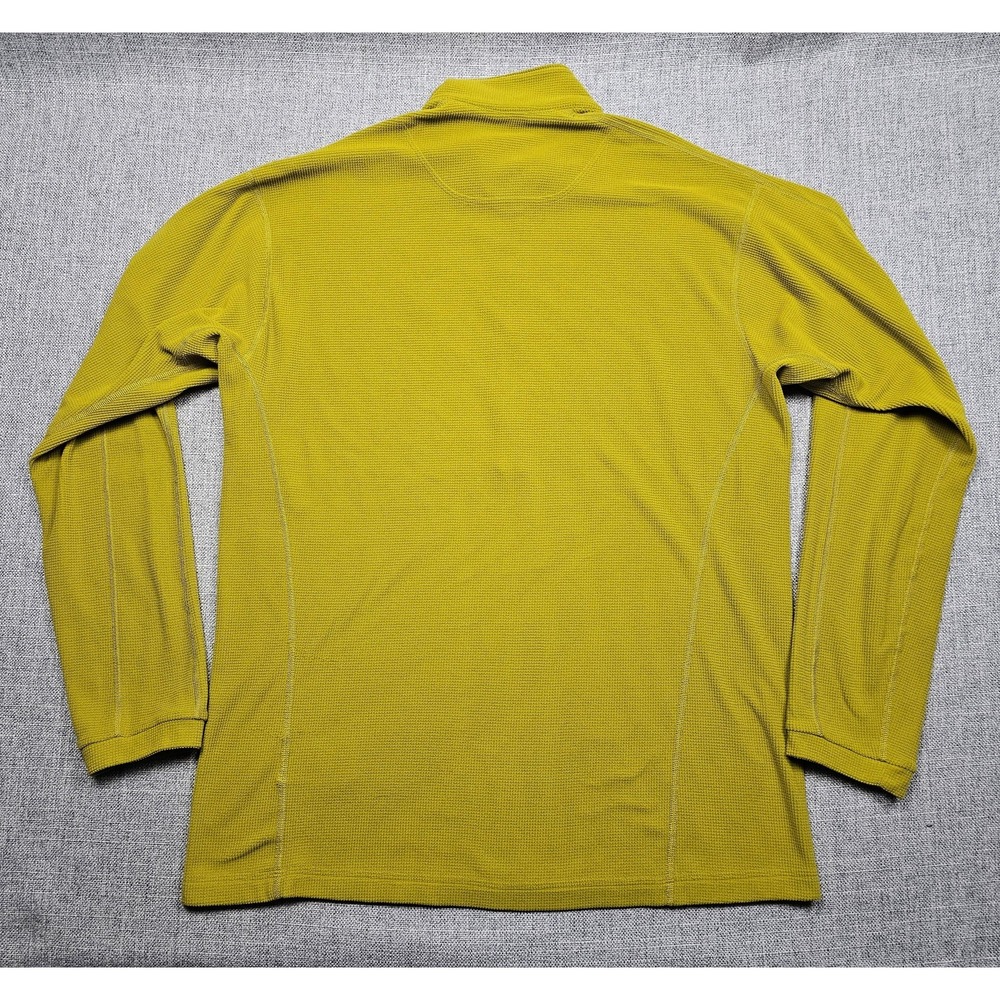 Arcteryx Delta LT Pullover Mens Large Dark Mustard 1/4 Zip Micro Grid - Picture 2 of 7